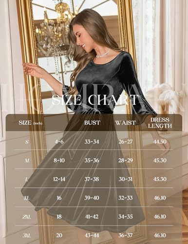 Image of HomRain Women's Church Dresses Modest Bell Sleeve Wedding Guest Cocktail Tea Party Vintage Evening Dress