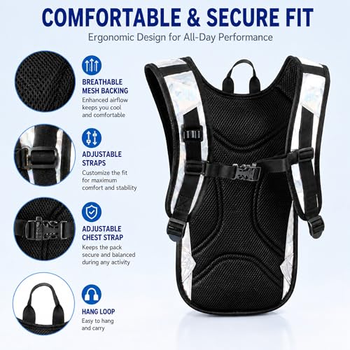 Zavothy Rave Hydration Backpack White