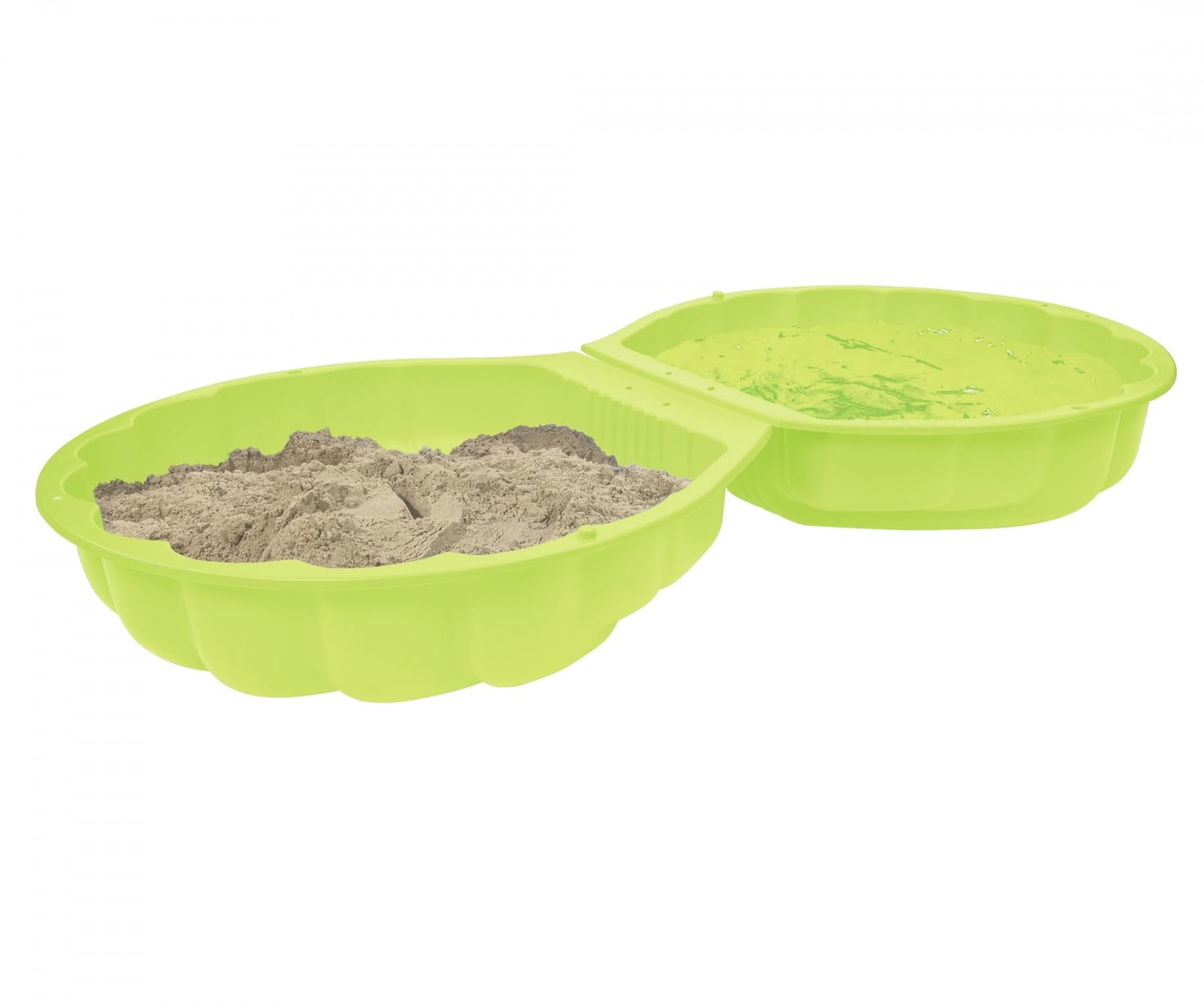 Grand bac à Sable/Eau en Forme de Coquillage Vert