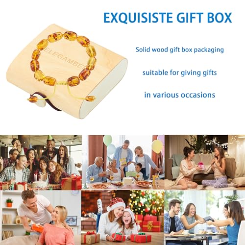 Baltic Amber raw Bracelet Gift Set -100% Certified and Authentic Premium Quality Raw Baltic Amber-True amber stone bead2