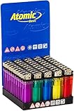  ACCENDINO ATOMIC TRASPARENTI COLORI ASS. x 50 - LOTTO DA 5 CONF -