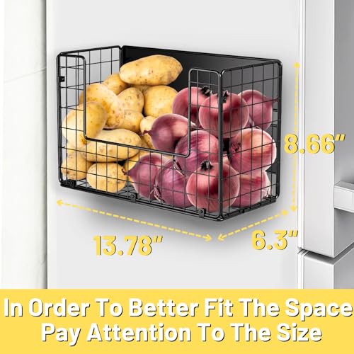 2 Set Magnetic Shelf for Fridge , Fruit Potato & Onion Storage Bins, Pantry Organizers & Storage, Large Container Magnetic Basket for Refrigerator, Kitchen Counter, Cabinet, Magnetic Fridge Organizer by Ofiray-home - Image 5