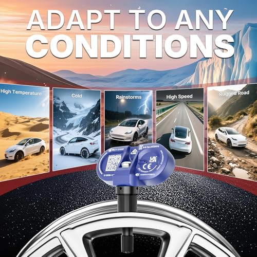 Image of Richeer 4 PCS Upgraded Bluetooth TPMS Sensor for 2020-2025 Model 3,Y,S,X | Tire Pressure Monitoring Sensor for 2020-2025 Model 3, Model Y, Model S, Model X Replacement OE# 1490701-00-B, 1490701-01-B