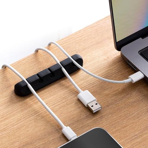 ARK 3 Packs Cord Management Organizer: USB Under Desk Cable Organizer, Office Accessories, Home Organization Accessories for Kitchen, Bedroom, Bathroom, Car, Gadgets & Wire Organizer. Gifts for him!