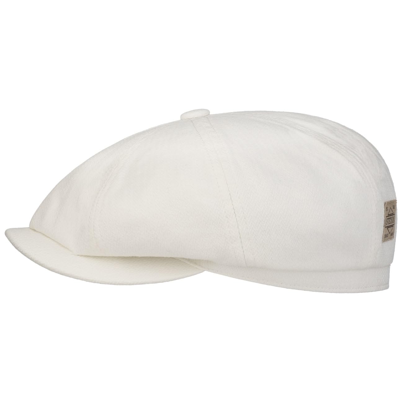 Stetson Hatteras Flatcap Cotton Cap UV Protection 40 Unisex Summer White S (54-55 cm)