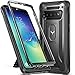 YOUMAKER Case for Galaxy S10+ Plus, Heavy Duty Protection Kickstand Shockproof Full Body Slim Fit Without Built-in Screen Protector Case Cover for Samsung Galaxy S10 Plus 6.4 inch (2019) - Black