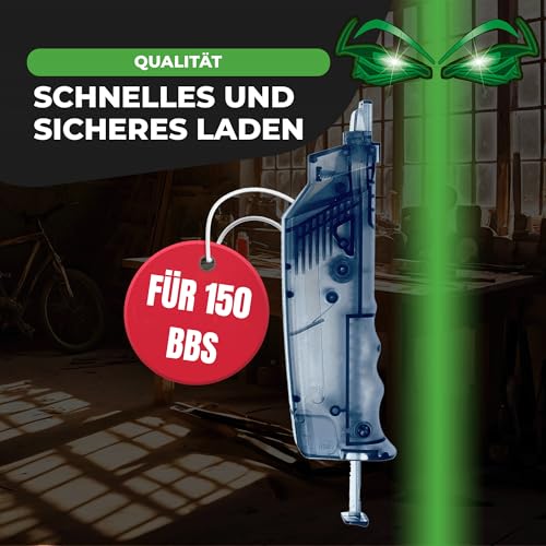 Fritz-Cell Airsoft Universal Speedloader inkl. Pistolen Adapter für 150x 6mm Softair BB für schnelles nachladen der Premium Airsoft 6MM BB Munition