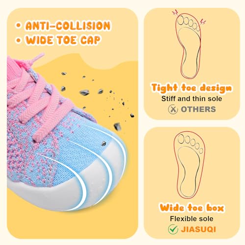 Image of JIASUQI Baby Shoes for Toddler Boys Girls Sneakers Slip on Walking Shoes for Babies