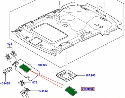 Miniatura 5 de GZYF Espejo de maquillaje para parasol de automóvil, cubierta de espejo de tocador de automóvil, cubierta de espejo cosmético para Land Rover para