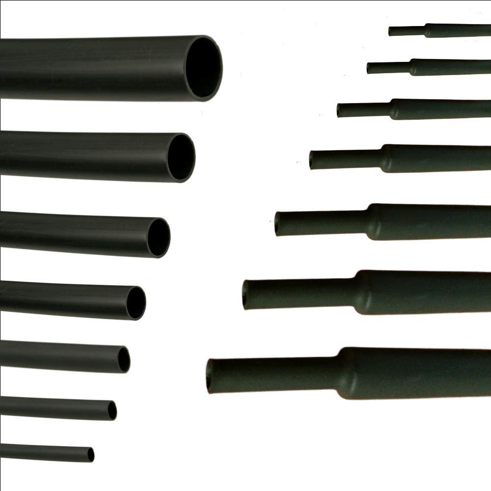 AUPROTEC Schrumpfschlauch schwarz 1m - 20m: Ø 25.4 mm innen 1" 20m Meter