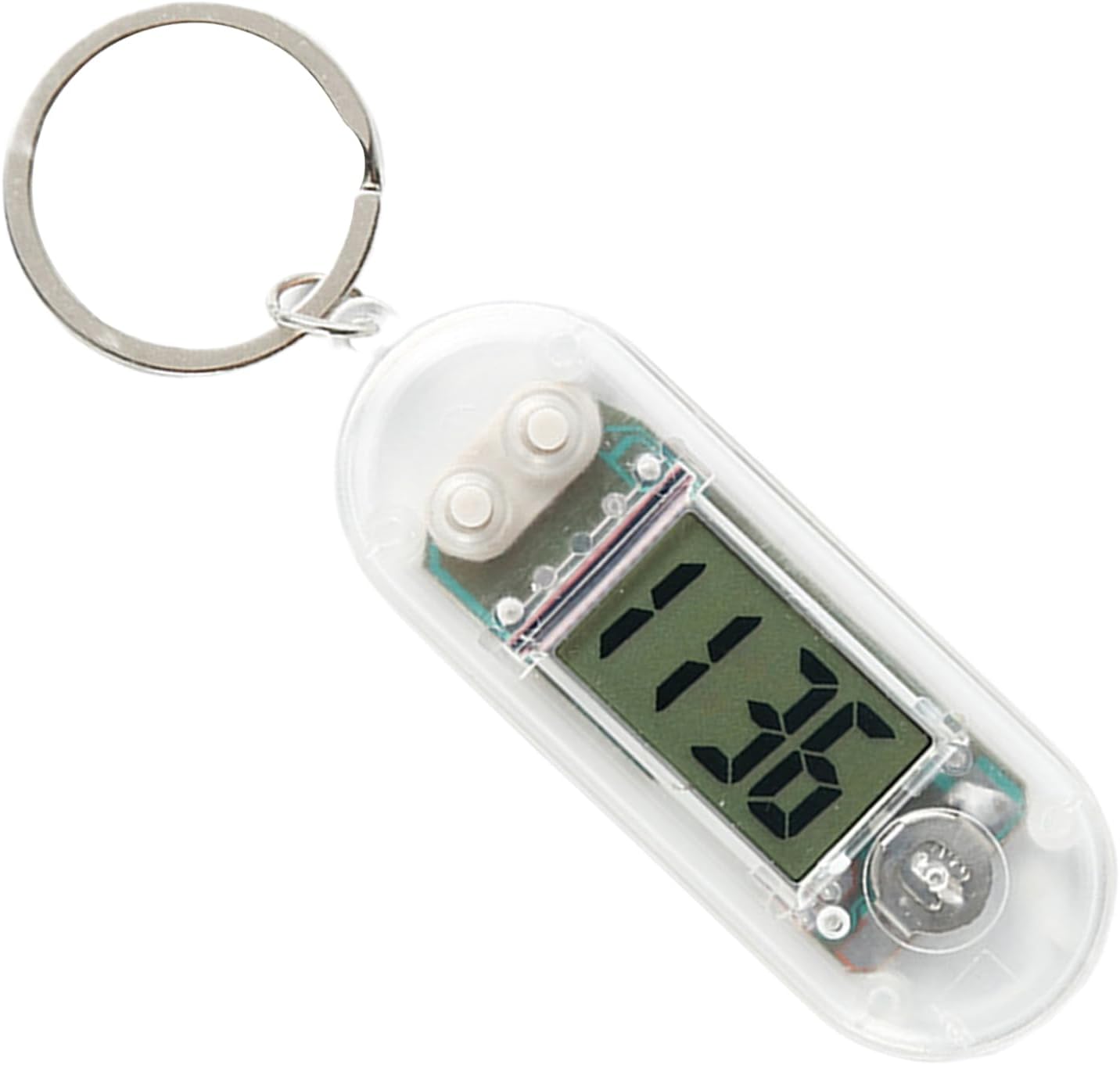 Pocket Watch Keychain - Alloy Pendant, Table Key Chain Clock, Mini Key Ringtimepiece | Portable Desktop Clock with Clear Face and Clip for Students Teachers Travelers Office Use
