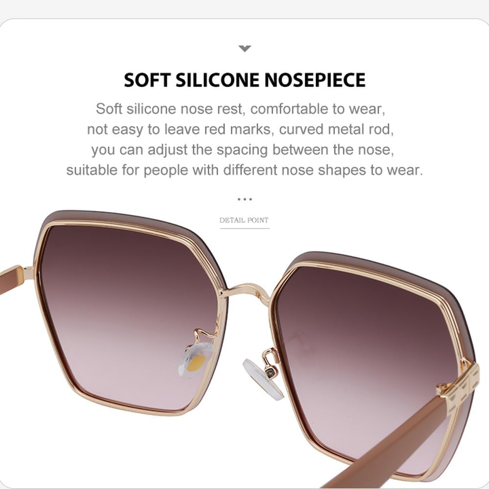 Oversized Rimless Polygon Sunglasses Women Luxury Fashion Irregular Sun Glasses For Female Frameless Shades UV400