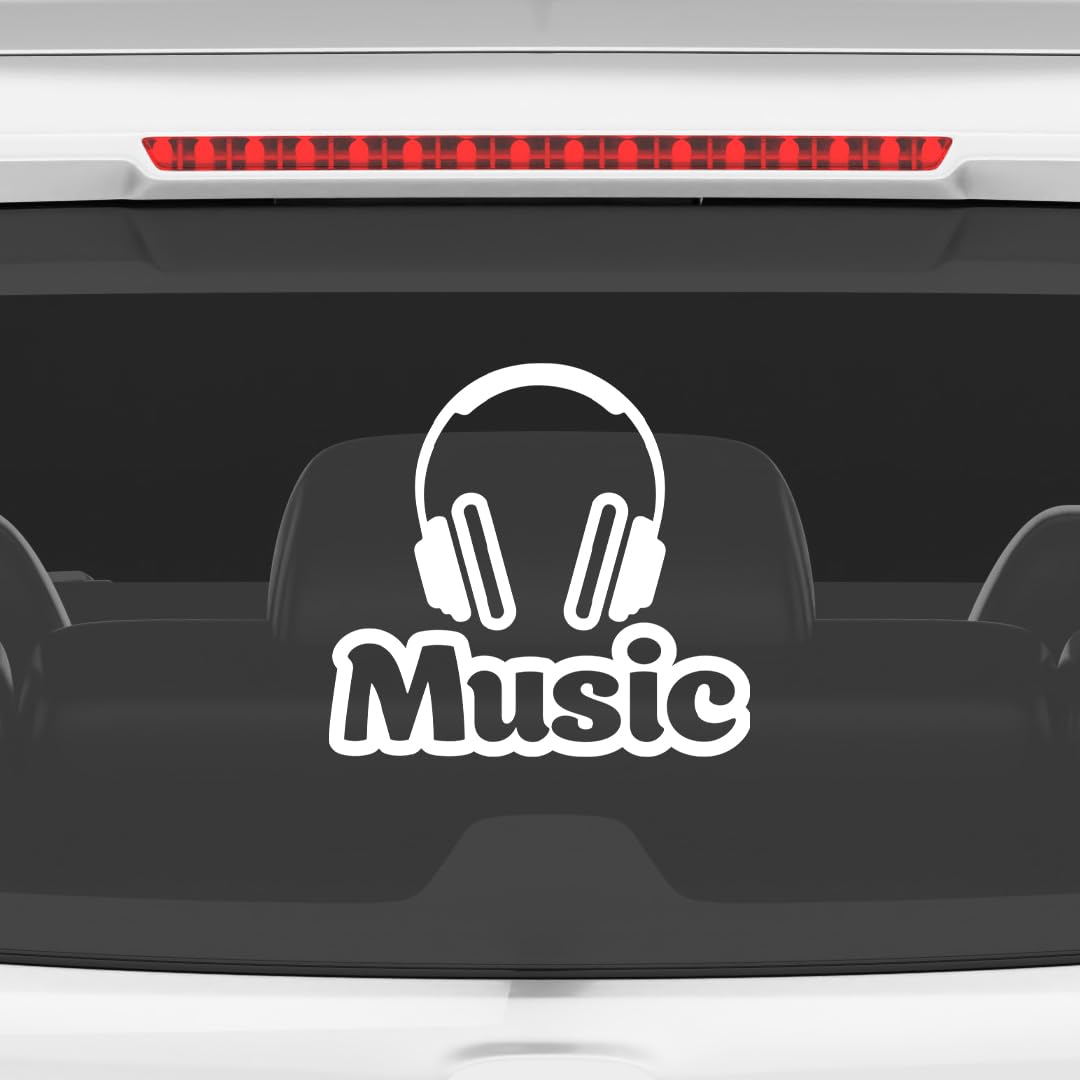 Zaqiz Music Stickers, Featuring Unique Musical Instrument Designs for Notebooks, Laptops, Cars, Bikes (Black)