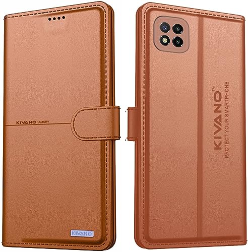 Image of KIVANO Compatible with Xiaomi Poco C3 Flip Cover | Leather Finish | Inside Pockets & Inbuilt Stand | Shockproof Wallet Style Magnetic Closure Back Cover Case
