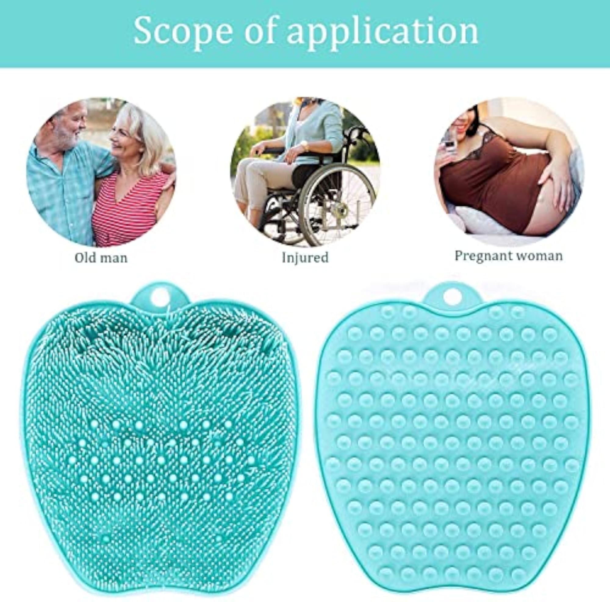 Loofah Brush and Foot Scrubber Mat with Suction Cups