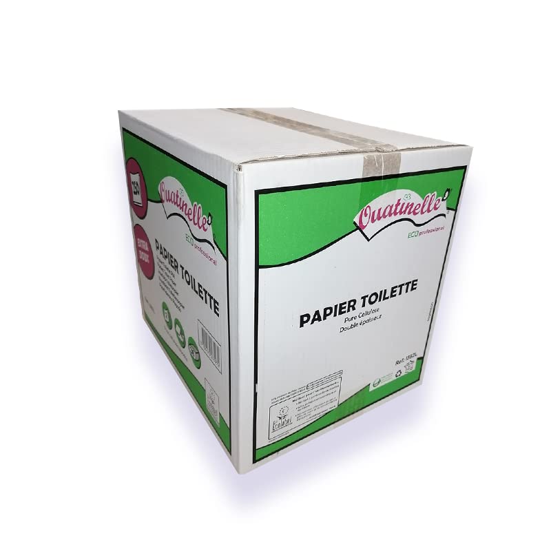 Papier toilette I382L - 2 plis - 17 x 11 cm - Carton de 9000 feuilles (36 x 250) - Fabriqué en France