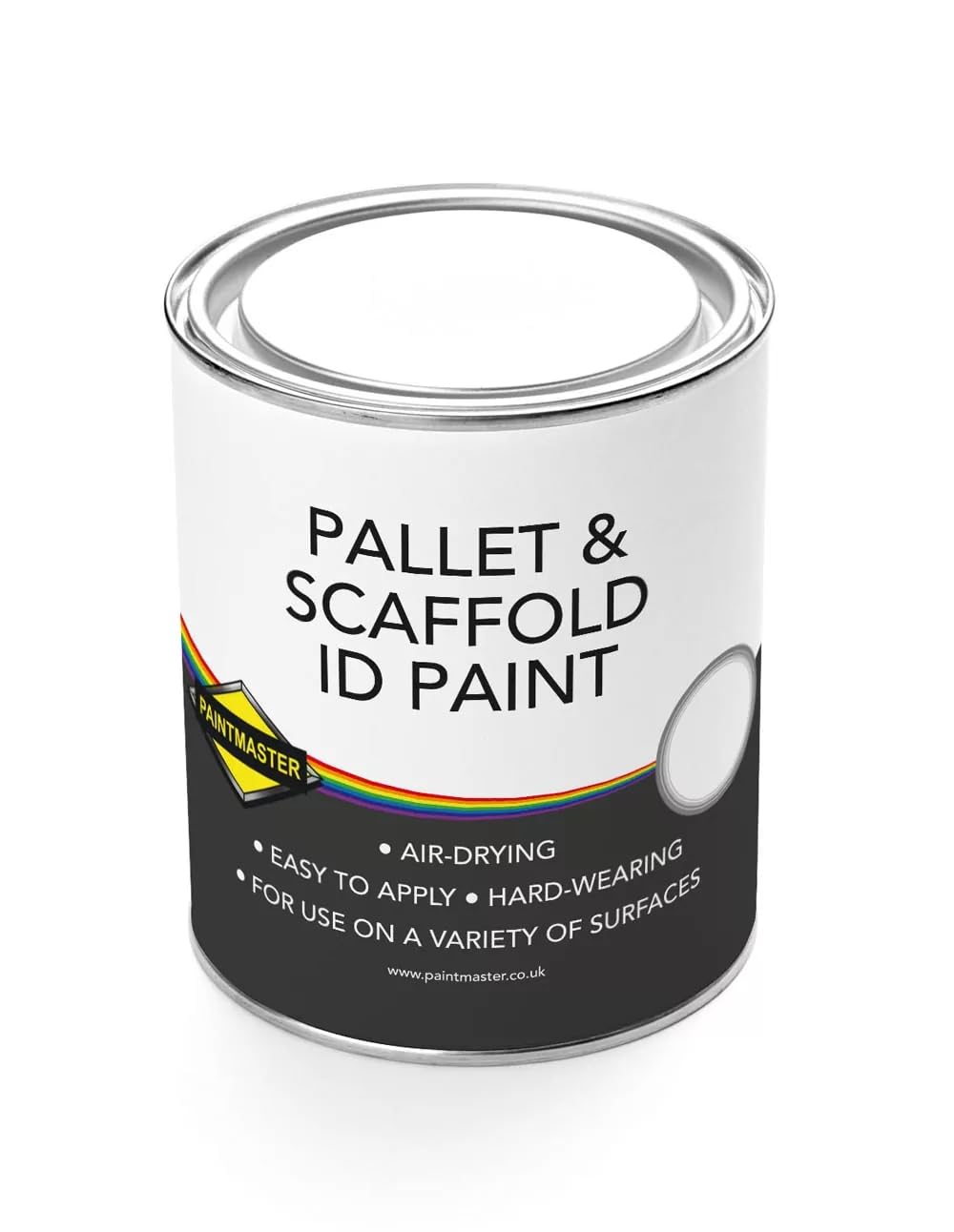 PaintmasterVersatile Pallet and Scaffold ID Paint: Hard-Wearing, High-Shine, Oil-Based - Ideal for Wood and Metal Surfaces (Pallet & Scaffold ID Paint - JCB Yellow, 205L)