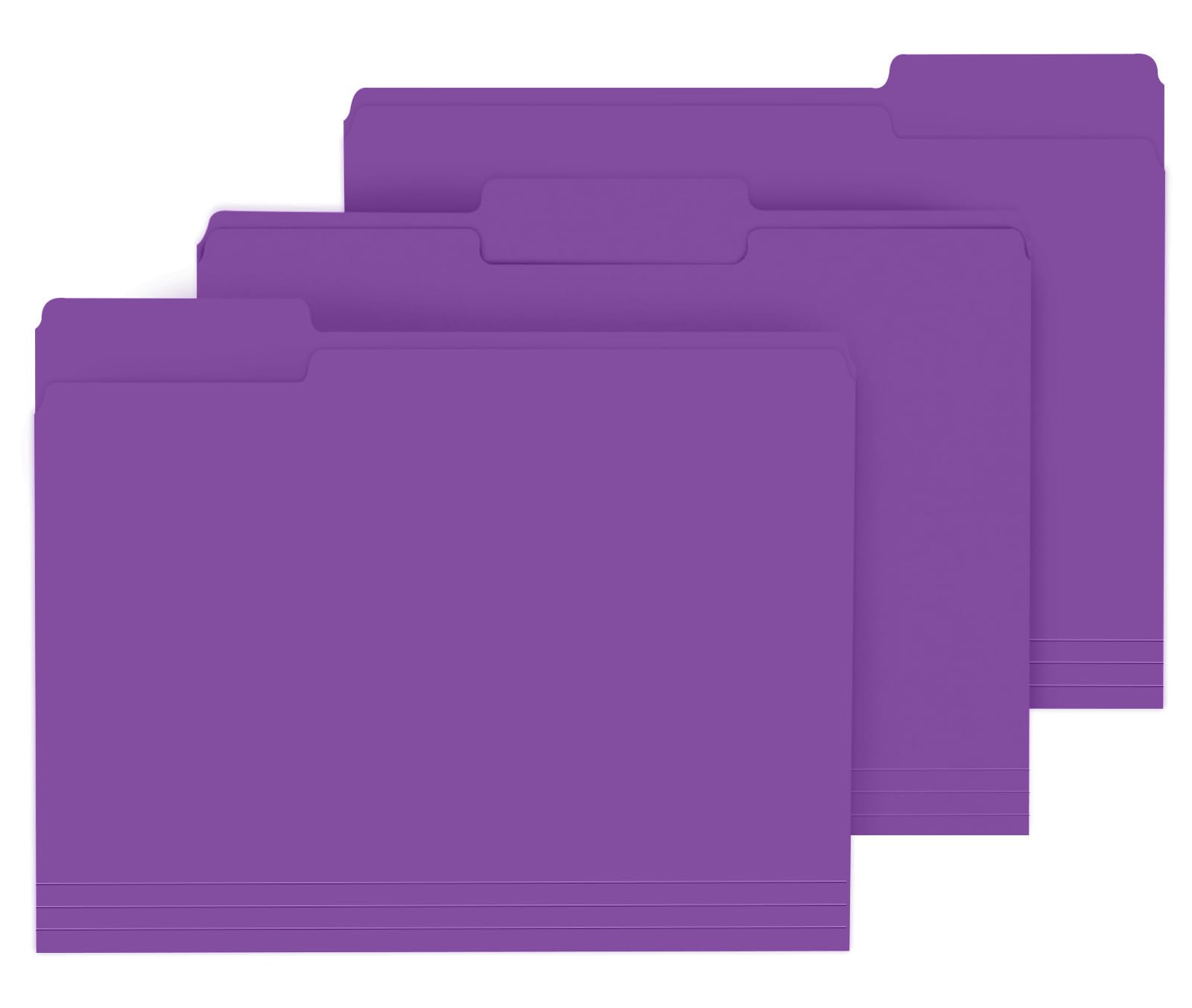File Folder, PANDRI 120 Pack File Folder, 1/3 Cut Tab, Letter Size, Filing Folder for Office School Business, Purple