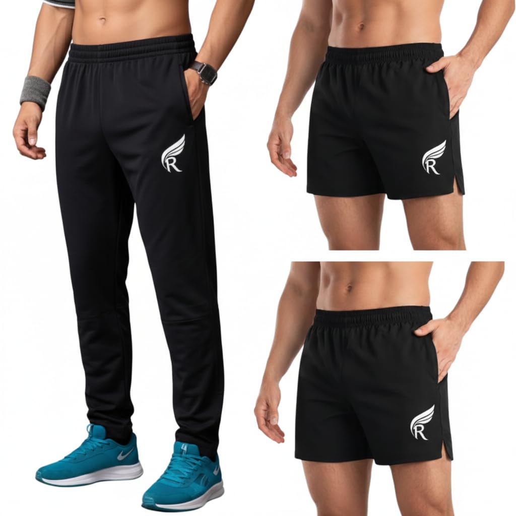 Men Track Pant and Sports Shorts (Combo Pack) for Gym, Running, Workout and Daily Activewear for Exercise and Everyday Comfort-image-43