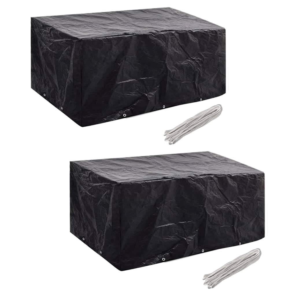 Funda protectora para muebles de jardín, 2 unidades, 240 x 140 cm, con 10 ojales, aluminio, impermeable, protección UV para mesa, silla, banco, salón, balcón, terraza, protección contra la
