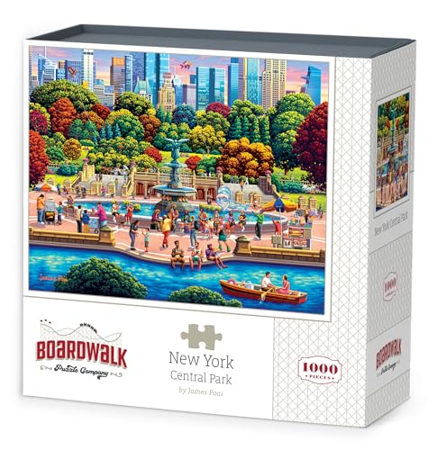 Rompecabezas Boardwalk Puzzle Company New York Central Park, 1000 piezas, arte exclusivo de James Poai, precisión en corte, piezas encajables, para adultos miniatura 1