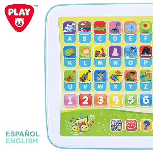 ColorBaby Play Tablet educativa bilingüe, Infantil español-inglés, con Letras, Números, Animales y música, con melodía, Juguete Educativo, Aprendizaje, para niños y niñas, Desde 24 Meses (39623) - imagen 3