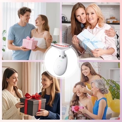 Image of Neck and Face Care Device for Home Daily Use, Skin Care Tool, Wrink-le Improve, Firm, Tightening and Smooth Snow White