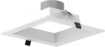 8" LED Square Commercial Downlight, 3675 Lumen Max, Wattage & CCT Selectable, 120-277V