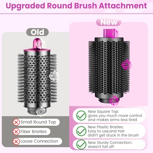 Image of Upgraded Large Round Volumizing Brush for Dyson Airwrap HS01 /05 /08 Attachments, Bigger Round Brush Attachment Compatible with Airwrap Accessory for Dry Fast Smooth Add Big Volume