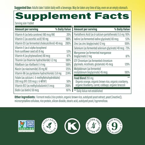 MegaFood One Daily Multivitamin for Men 55+ with 19 Nutrients, 90 Tablets | Supports Healthy Aging with Vitamin C, A, E, Cellular Energy Support with B Vitamins, D3 & Zinc, Vegetarian, 90 Servings - image 2