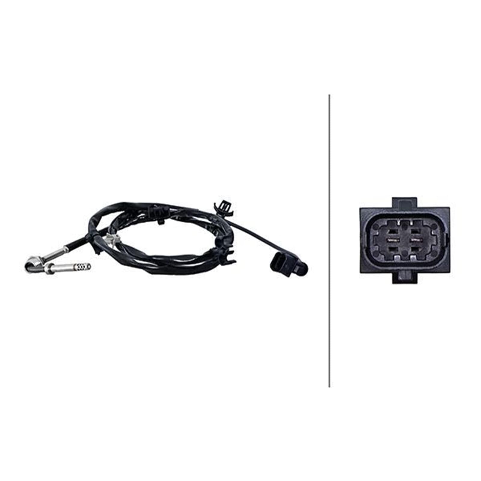 HELLA 6PT 010 376-331 Sensore, Temperatura gas scarico - 2a... poli - avvitato - Cavo: 1150mm - con clip di fissaggio al cavo | Compatibile con: OPEL MERIVA B Großraumlimousine, MERIVA B VAN