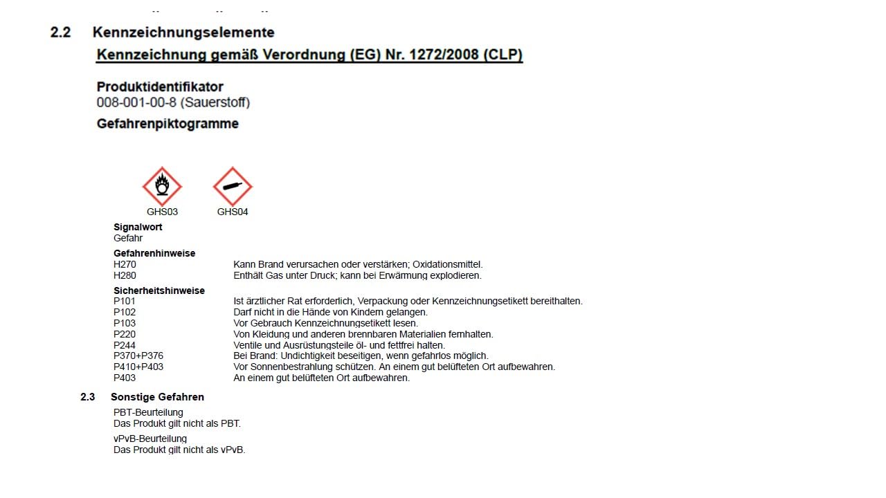 ROTHENBERGER Industrial Sauerstoffflasche 2l wiederbefüllbar 200bar dadurch 400l Sauerstoff