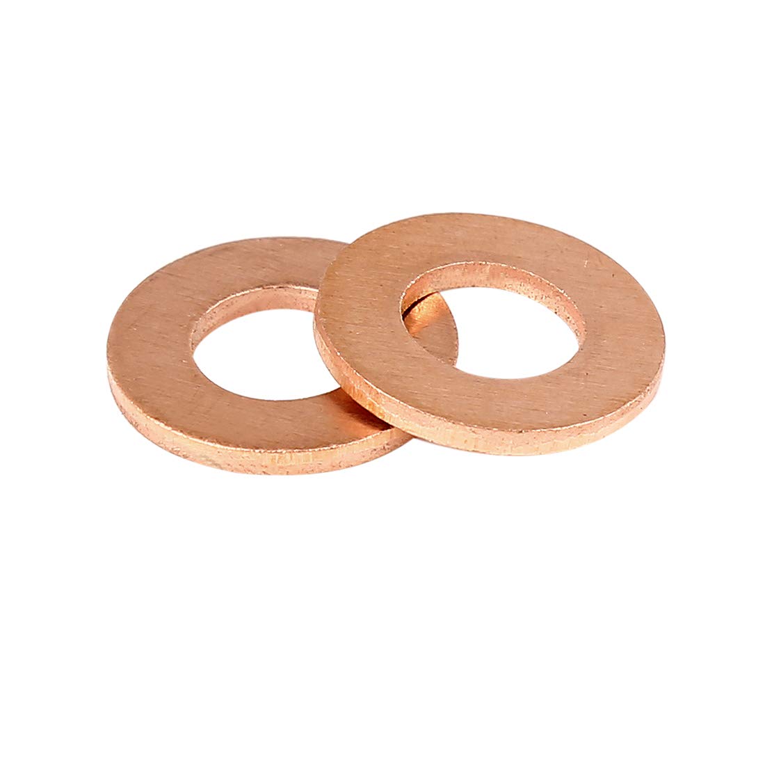 X AUTOHAUX Copper Washer Flat Sealing Gasket Ring for Car 8 x 16 x 1.5mm 20pcs, Rose Gold Tone, 8x16x1.5mm - Image 3