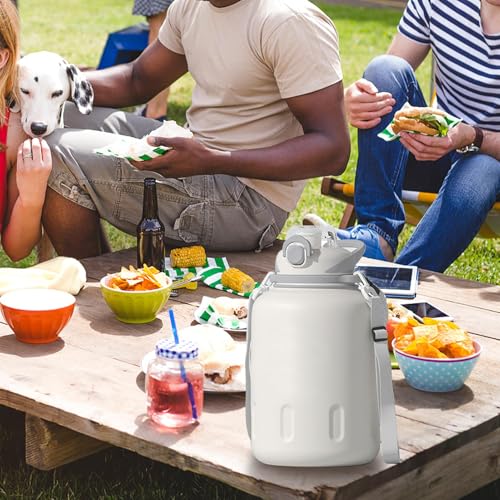 Gourde inox 1000ml double paroi bouteille isotherme de sport premium - 4