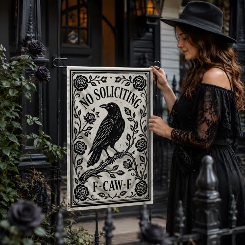 Halloween Decorations - No Soliciting Garden Flag - image 6