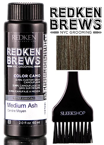 Redken Brews COLOR CAMO 5 Minute Custom Gray Camoflauge Hair Color (with Sleek Tint Brush) (Medium Ash)