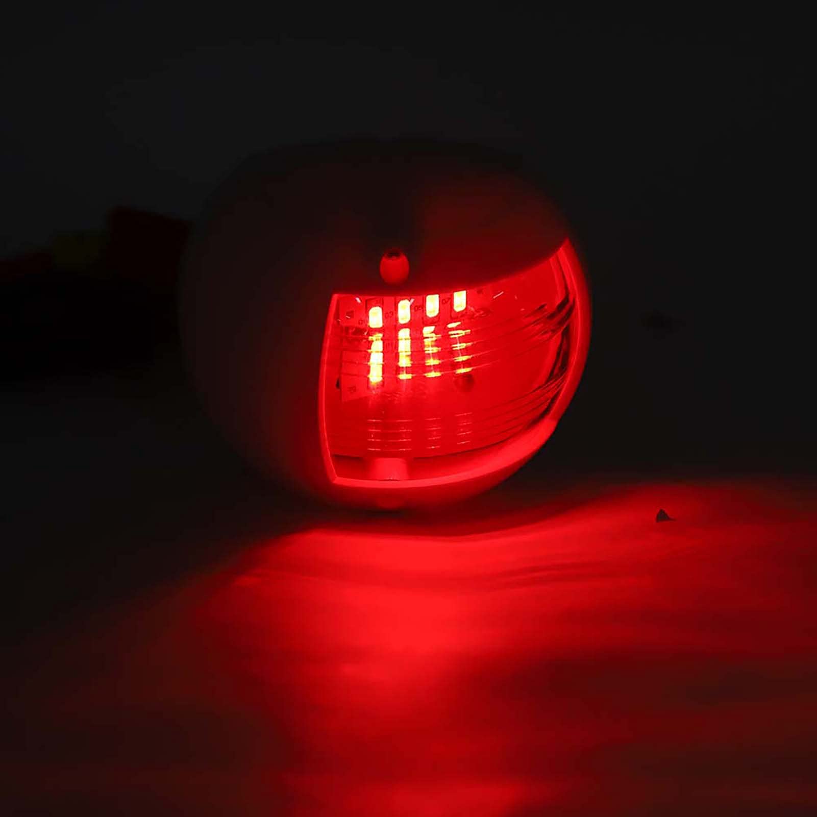 Yosoo Health Gear Luce Laterale per Barca, Luce di Segnalazione di Navigazione, Coppia di Luci di Segnalazione Luce di Navigazione per Barche Impermeabile a LED Verde Rosso Sferico DC12V-24V 3W