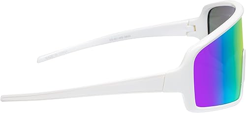 Miniatura 9 de FLAWLESS EYEWEAR Gafas de sol deportivas envolventes de gran tamaño para hombres y mujeres al aire libre de una pieza con visera espejo gafas