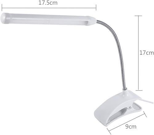 Miniatura 3 de Luz de lectura LED USB, lámpara de escritorio de estudio de cama con clip, luz de clip eléctrica de 3 colores, rango de irradiación de 360°,