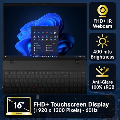 Image of Lenovo ThinkBook 16 G6 Business Laptop, 16 inch FHD+, Intel 10 Core i7-1355U, 32GB DDR5, 1TB NVMe, WiFi 6 + BT, Backlit KB, Fingerprint, HD Webcam, Win 11 Pro