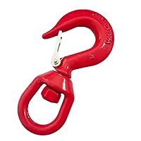 Vista 3 de Gancho giratorio de elevación de 7 toneladas, gancho giratorio de alta resistencia, gancho giratorio para aparejos, gancho de elevación de ojo