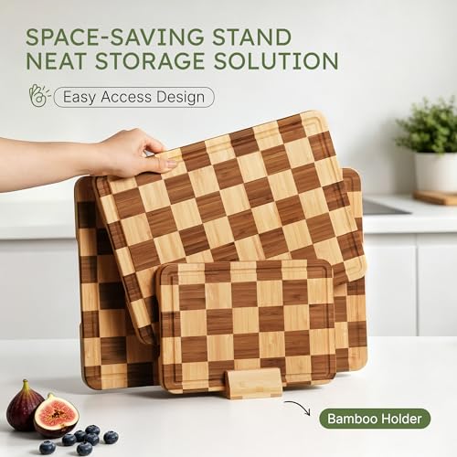 Set de 3 Tablas de Cortar de Bambú Cuadradas miniatura 6