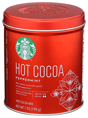 Starbucks Hot Cocoa Mix Tin, Peppermint Hot Cocoa Mix, 7-Ounce Tin (Pack Of 2) #TOP3