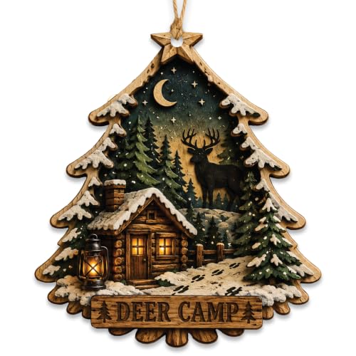 Image of Hunting Christmas Ornament 2026, Hunting Gift for Men, Rustic Cabin Ornament, Wildlife Christmas Decor, Hunter