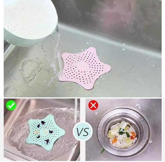 Silicone Star Shape Kitchen Sink Strainer (Pack of 4Set) image 3