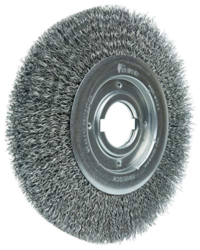Image of Weiler 06170 10 inch Medium Face Crimped Wire Wheel , .020 inch Steel Fill, 2 inch Arbor Hole, Made in the USA