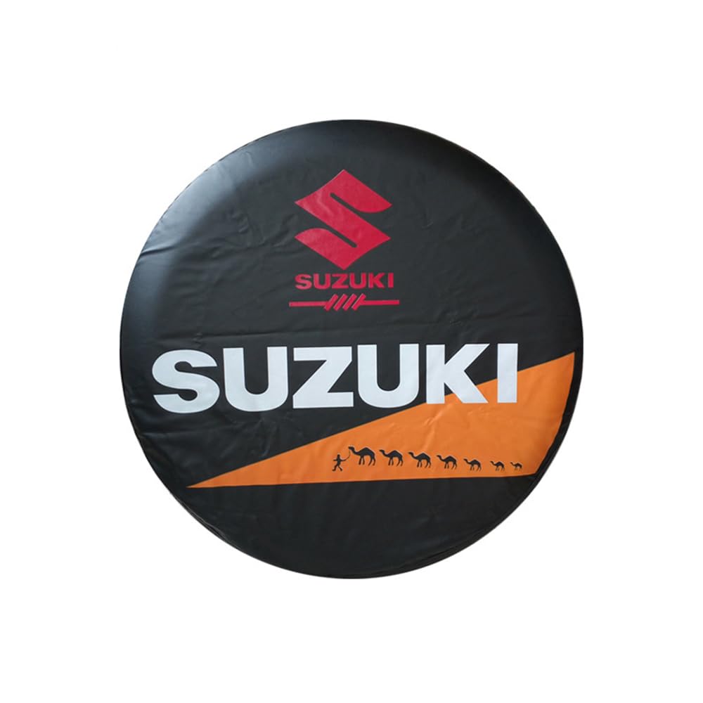 Coche Funda Rueda Repuesto para Suzuki Vitara 2016-2017, Cubierta Llanta Refacción Prueba Polvo de Coche Impermeable Ruedas Protectora Funda Exteriores Accesorios,15"