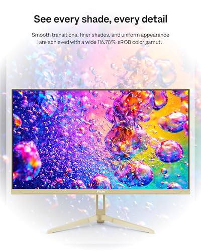 Image of Pixio PX249 Wave Champagne Gold 24 inch 240Hz Refresh Rate FHD 1080p Resolution Fast IPS Panel 1ms GTG Response Time Built-in Speakers Gaming Monitor with Adaptive Sync