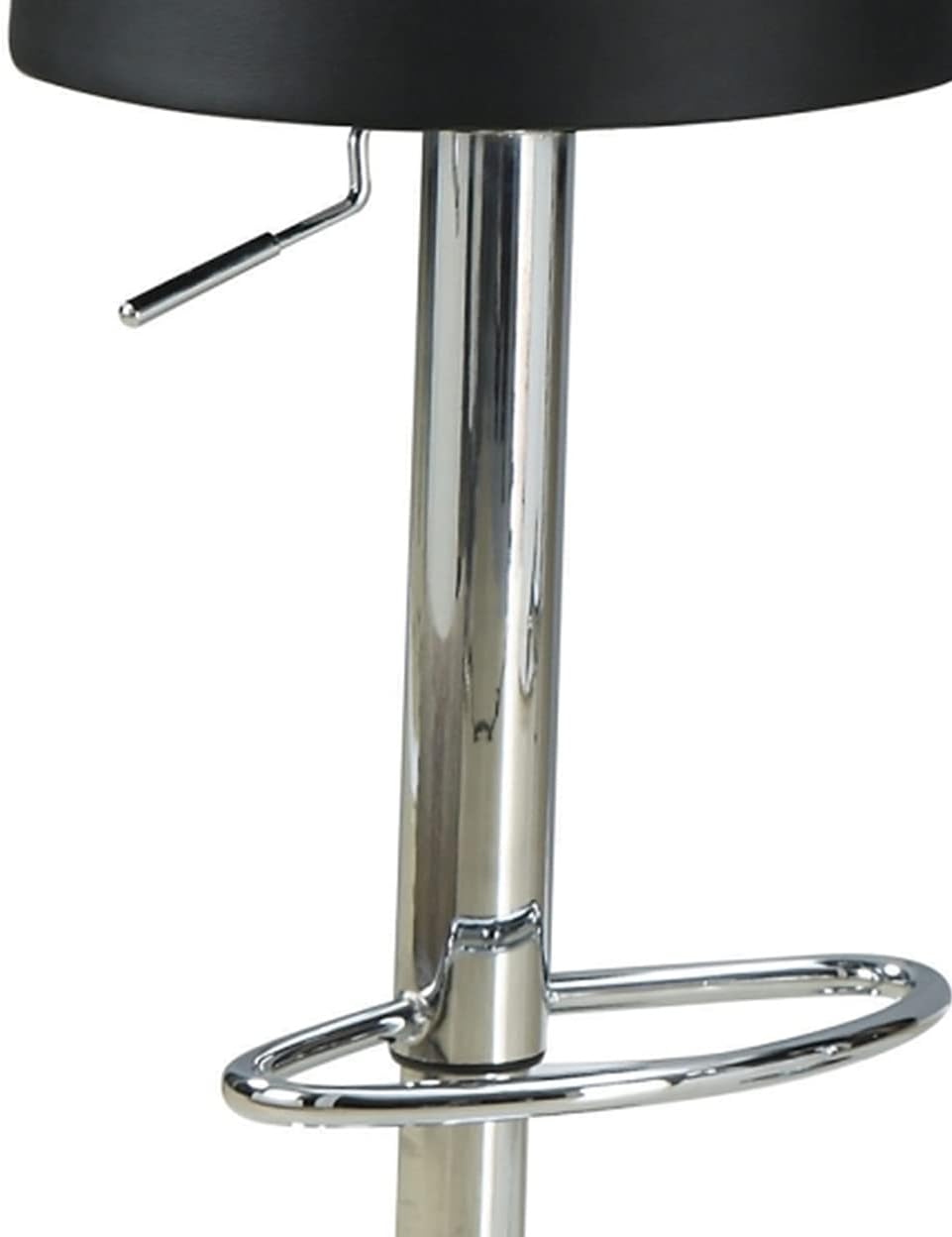 Coaster CO- Adjustable Bar Stool, 29", Chrome and Black