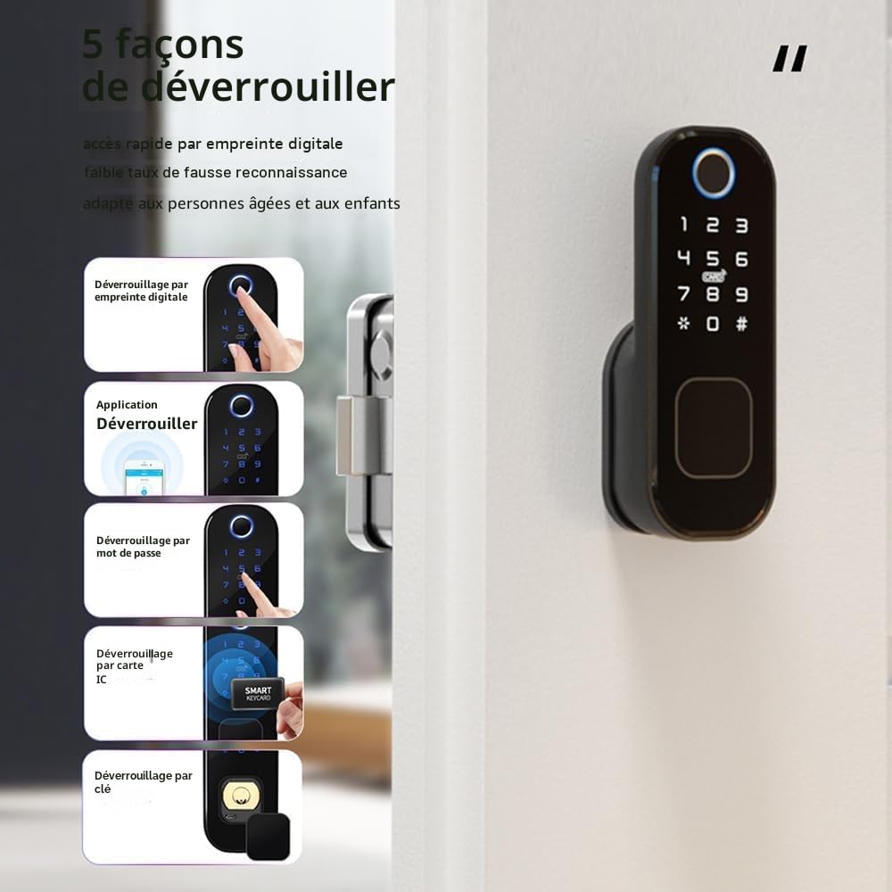 Wolf Guard TT01 Serrure Intelligente Étanche 5-en-1